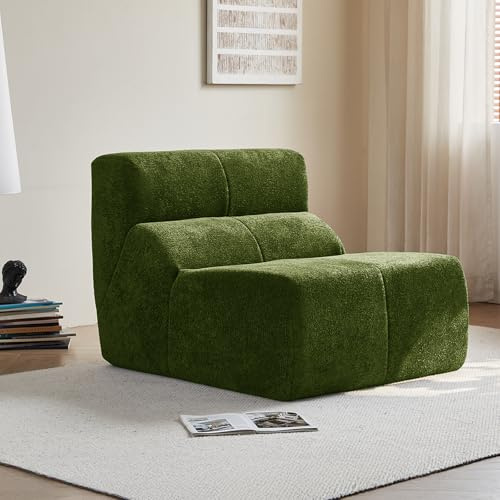 Ligterra Boneless, divano a goccia di pioggia, divano singolo, poltrona relax, poltrona lounge e cocktail, divano per soggiorno, uffici e piccoli appartamenti (verde)