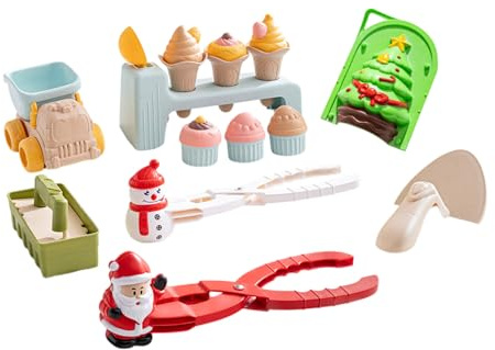 Molde de Bolas de Nieve con liberación rápida, diseño de Forma Divertida, Herramienta de construcción portátil, Material Colorido, Clip de Bola para Entretenimiento al Aire Libre para niños