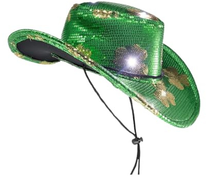 Bastwahl St Patrick Chapeau Haut de Forme Irlandais en Velours Déguisement Accessoires de la Saint-Patrick Chapeaux Haut de Forme Chapeaux Costume Irlandais Vert