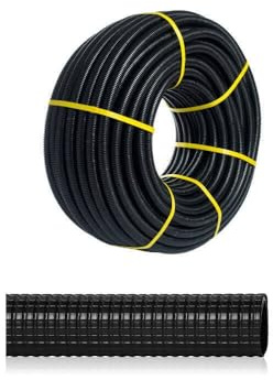 Tubo Corrugado Reforzado Ø20 mm – Rollo de 100 Metros – Protección Para Cableado – Instalación Segura – Apto Para Interior y Exterior – Color Negro