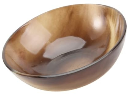 Artibetter Ciotola in Corno Naturale per Salsa e Tè, Scodella Artigianale Resistente e Leggera, per Cucina e Servizio Domestico