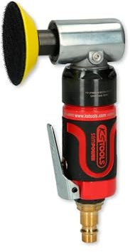 KS Tools Stabschleifer Druckluft SlimPOWER 515.5585 19.000 U/min I Geradschleifer abgewinkelt mit stufenloser Geschwindigkeitsregulierung I Inkl. 3x Schleifteller