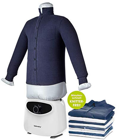 LADENDRA NEU! - Hemdenbügler mit 2in1 Bügelpuppe - Bügelmaschine für Hemden - Bügelautomat zum bügeln von Hemd und Blusen - Hemdbügler Steamer Bügelhilfe - Dampfbügler Hemden-bügler