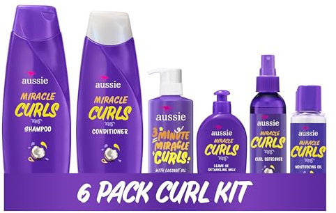 Miracle Curls: Shampoo, Conditioner, Deep Conditioner, Refresher Gel, Detangling Milk, Oil Treatment 6-Piece Set