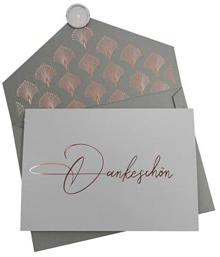 Joli Coon Dankeschön Karte mit Kuvert und Wachssiegel - Karte Danke - Kleines Dankeschön Geschenk