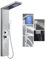 KEOKBON LED Shower Panel Column Tower- Overhead Rainfall Shower, 2 Body Massage, Handheld Shower, Waterfall Bath Spout 5 in 1 - Stainless Steel Silver Finish