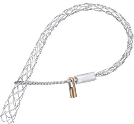 QUARKZMAN Kabeldragning 9–12 mm, med mutter 4,2 mm, 33 cm metallnät, ett huvud, galvaniserat stål, slät nätöverdrag, 1 st (silver)