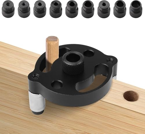 Gabarit de Percage Vertical/Kit de Recherche de centre de travail/Trous de Perforation Localisateur de Bois localisateur de guide de perçage avec douilles de perçage 2/3/4/5/6/7/8/9/10mm