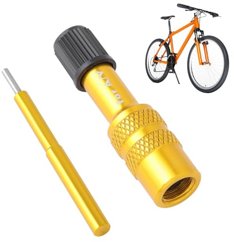Cykel-uppblåsningsadapter, framgaffel-luftadapter – bärbar ventilförlängning – omvandlarmunstycke | Cykelventiladapter för framgaffel | Adäckpumptillbehör för mountainbike, racercykel