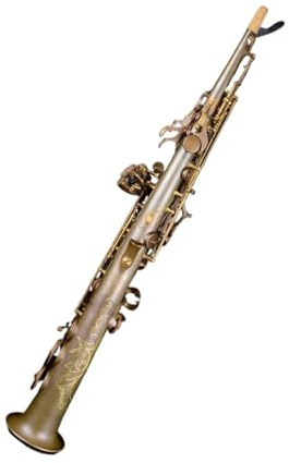 Professionell Saxofon Brun Antik Hals Med Inbyggd Graverad Altsaxofonklocka. Professionell Prestanda.