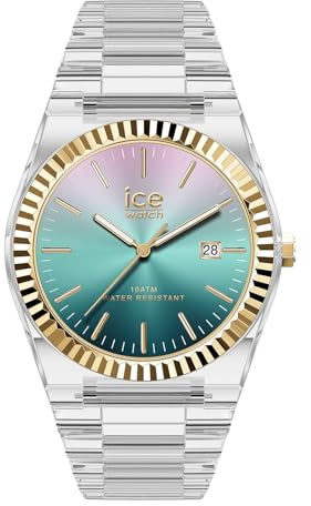 Ice-Watch - Ice Power PW1 Clear Sunset Verdigris - Montre transaprent pour Femme avec Bracelet en Plastique - 024772 (Small)