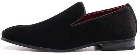 Lyxiga mockasiner för män slip-on sammet fest och dans mockaskor bröllop mocka skor