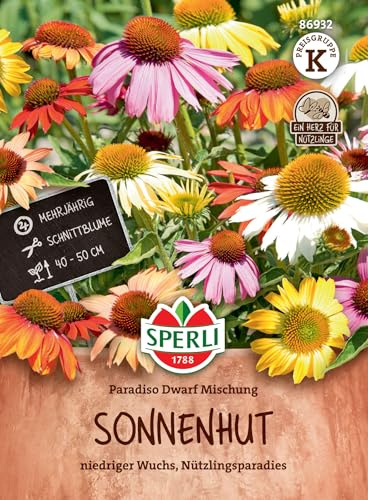 Sperli Sonnenhutsamen Paradiso Dwarf Mischung 86932 - mehrjährig - Schnittblume - 40-50cm - niedriger Wuchs - Nützlingsparadies - Saatgut, Blumensamen