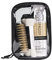 Liquiproof LABS Leather Shoe Care Kit. Leather Nourisher cream 125ml with a gentle hog hair brush and a microfibre cleaning cloth in a reusable travel bag. Contains nourishing beeswax.