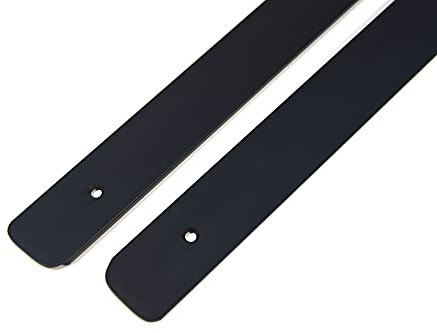 Barre d'extrémité - Barre latérale - Plan de travail de cuisine - Noir - 28 mm - Aluminium (gauche + droite 28 mm avec trous de vis)