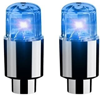 BAOK Luci del Tappo della valvola del Pneumatico 2 Pezzi,Luci per Ruote Bici a LED con Sistema di rilevamento Intelligente | Luce LED per Tappo valvola Ruota Pneumatico con sensori Intelligenti