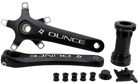 DJC Prowheel Road Bike crankset 110bcd Build-in Spindle Hollow tech and BSA Bottom Bracket 170mm 172.5mm (170mm Length)