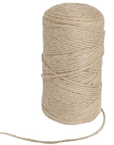 TOKSEO 300m Juteschnur,Ø 3 mm Braun Natürliche Jutekordel, Gartenschnur für Dekoration, DIY,Gartenarbeit，Geschenke Verpacken