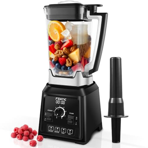 Fentic Batidora de Vaso – 2000W - Batidora Potente - 2 Liter - Licuadora para Batidos con 8 Velocidades y 4 Programas – Blender con Trituradora de Hielo