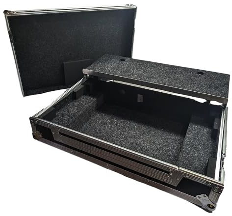 Harmony Cases HCDDJFX10LTW Compatible with DDJ-FLX10 4-Channel DJ Controller Custom DJ Case with Laptop Tray and Wheels