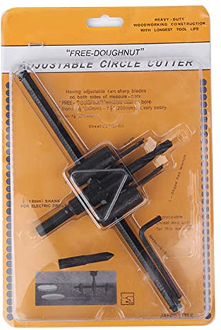 BORDSTRACT Tazza circolare, apri tipo aereo regolabile, fresa in metallo punta da trapano per legno duro, compensato, cartongesso, pannello in PVC (30-200)