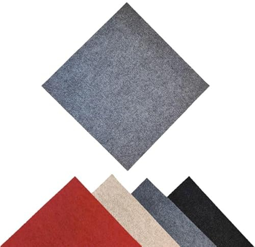Moqueta Suelo Lavable Adhesiva 50x50 Gran Formato Gris | Caja 20 uds - 5m² | Menos juntas, más estéticas, montaje ultra rápido con tijera o cúter