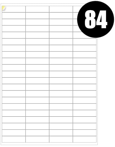 84 Address Labels Per A4 Sheet, 50 Sheets Label, Self Adhesive Mailing Printer Shipping Label for Inkjet and Laser Printers, Printable Sticky Sheet Sticker [JAM Free]
