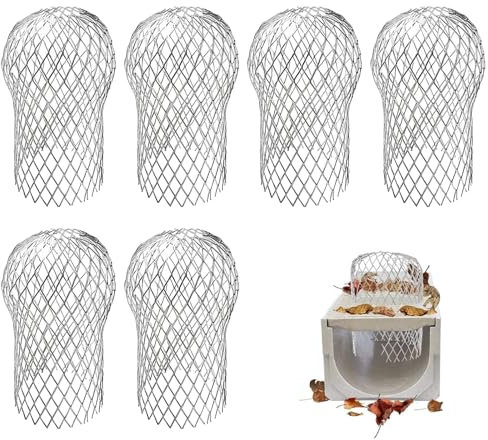 6 PCS Rejilla de Filtro para Canalones,Aluminio Filtros Para Canalones Y Bajantes,Filtro de Canalón,Filtros del Canalón Expandible,Fallrohrschutz Dachrinnenschutz