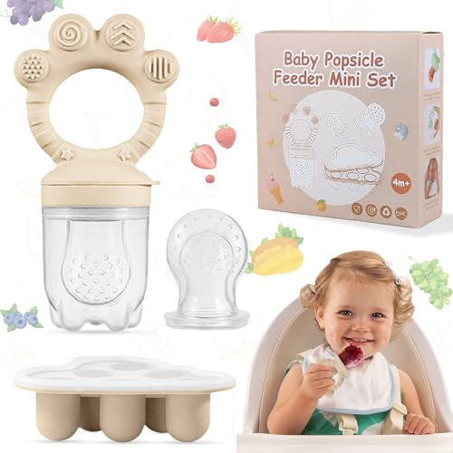 Mikqky Ciuccio Frutta Neonati, C-iuccio per F-rutta Neonati Diversi Colori, C-iuccio Frutta Silicone Morbido Senza Bpa, Ciucci-o Frutta Neonato,Ciuccio Frutt-a Allevia Il Dolore Alle Gengive 3-24 Mesi