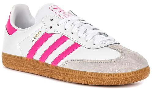Adidas Originals Scarpe sportive unisex per bambini, bianco rosa, 38 2/3 EU