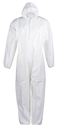 Clim Profesional 50 Monos De Buzo Desechable de Polipropileno en Color Blanco en Tamaño XXL y Cierre de Cremallera y Elásticos en Muñecas y Tobillos.