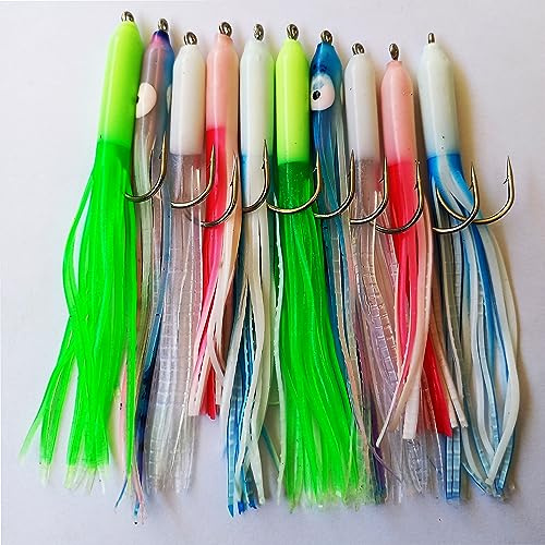 generico Esca Artificiale da Pesca Polipetto 10 cm, Confezione da 10 Pezzi, Nodo di Browsing 968562031