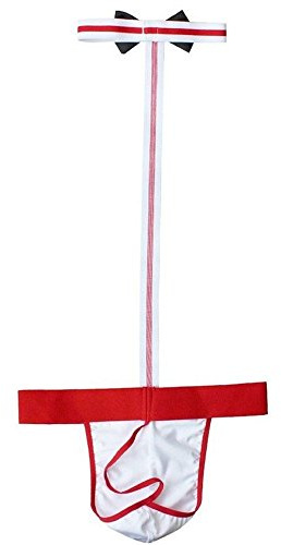 Creamlin Herren Sexy Mankini Beach Swimwear Hosenträger Tanga Kellner Borat Unterwäsche