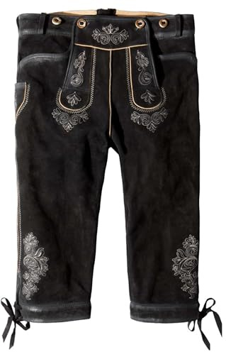 Stockerpoint Justin4 Pantalones de Piel para Traje Region, Negro Enfocado, 54 para Hombre
