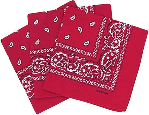 MUNDDY® - Bandana 100% algodón, Pañuelo Multiuso 55x55cm para el cuello, cabeza, muñeca Pulsera motociclista Deportiva