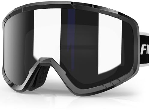 Findway Kinder Skibrille, Snowboard Brille für Brillenträger, OTG, UV-Schutz Kompatibler Helm, Anti Fog Kinderskibrille Ski Goggles für Skifahren/Skaten/Schneemobil, Für Junior Teenager 3~14 Jahre