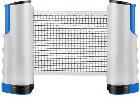 Tischtennisnetz, Tischtennisnetz für Jeden Tisch, Tragbares Ping Pong Netz für Jeden Tisch, Verstellbare Länge, Perfekt für Esstisch, Bürotisch & Küchentisch, Tischtennis Zubehör für Indoor