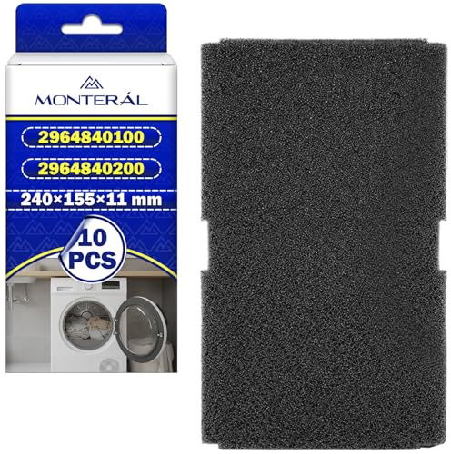 6 Piezas Filtro Secadora de Ropa 240 x 155 x 10 mm con Código Original 2964840100 2964840200 para Beko para Grundig para Blomberg para ElektraBregenz - MONTERAL