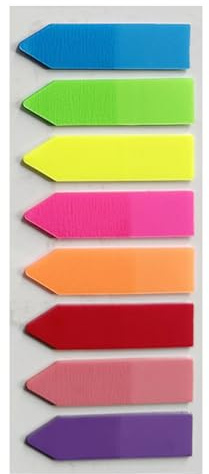 Marqueurs de page Onglets adhésifs : onglets d'index colorés pour notes, signets et organisation, drapeaux collants repositionnables pour livres, planificateurs et documents | Onglets auto