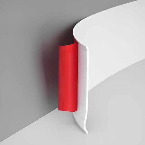 Self Adhesive PVC Skirting Board Trim 100mm x 5m, White