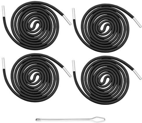 ACKKOR 4 Pcs Hoodie Drawstring, Jogging Pants Drawstring160 cm Cord Tape Trouser Belt with Metal Ends Pull Cord for DIY Rope Laces Hoodie Elastic Waistband Pants Accessories