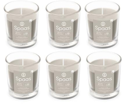 Spaas 6x Candela profumata 25 ore, Mindful Morning
