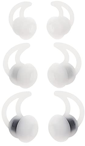 Be In Your Mind 3 Paires d'embouts de Rechange en Silicone pour Écouteurs Intra-Auriculaires à Isolation Phonique Compatible avec Bo-se QC20 QC20i SoundSport SIE2i IE2 IE3 Écouteurs Blanc S M L