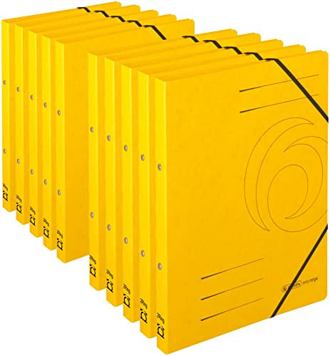 herlitz 11255486 Ringhefter Quality, A4, gelb, 2 Ring-Mechanik, Rückenbreite 25 mm, 10 Stück