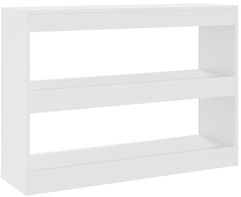 vidaXL Bücherregal Raumteiler Standregal Aktenregal Wandregal Regal Raumtrenner Aufbewahrung Büroregal Mehrzweckregal Weiß 100x30x72cm