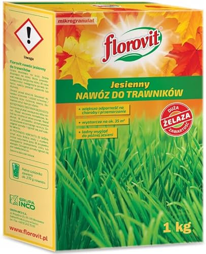 Florovit Rasendünger Herbst Winter Herbstrasendünger Herbstdünger Dünger Rasen NPK 1kg