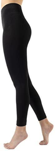 Cette – Medias sin pie Térmicas, Panti Medias con Forro Polar, Mallas Invernales | 300 DEN | Negro| S/M, M/L, L/XL, XXL, 3XL (M-L, Negro)