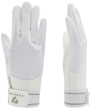 Shires Aubrion Mesh Childrens Riding Gloves Medium White