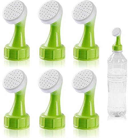 AWAVM 6 Pack Bottle Top Sprinkler DIY Small Plastic Watering Can Plant Waterers Suitable for Drinking Bottles Seed Seedling Garden Irrigation