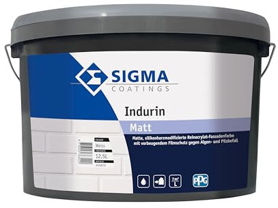 PPG Sigma Indurin Peinture murale en silicone pour façade en silicone Blanc 10 l